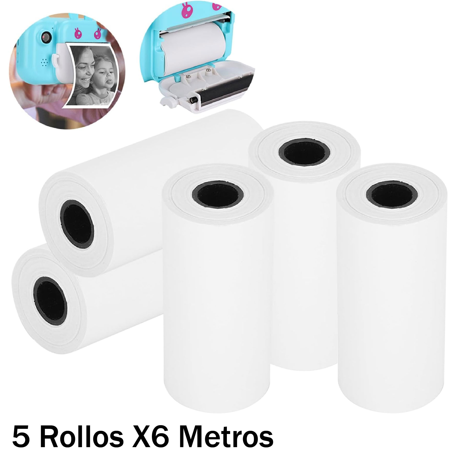 Miniatura 5 de Papel Impresora Térmico Combo x5 Mini